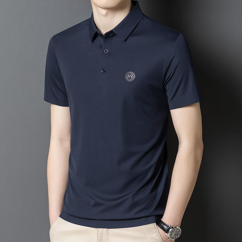2023 Summer New Ice Silk Polo Shirt-Father's Day Gift