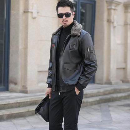 Flying Leather Jacket Male