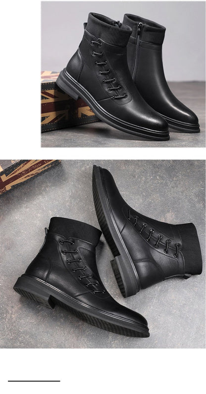 Martin Boots Leather Point-Toe Boots