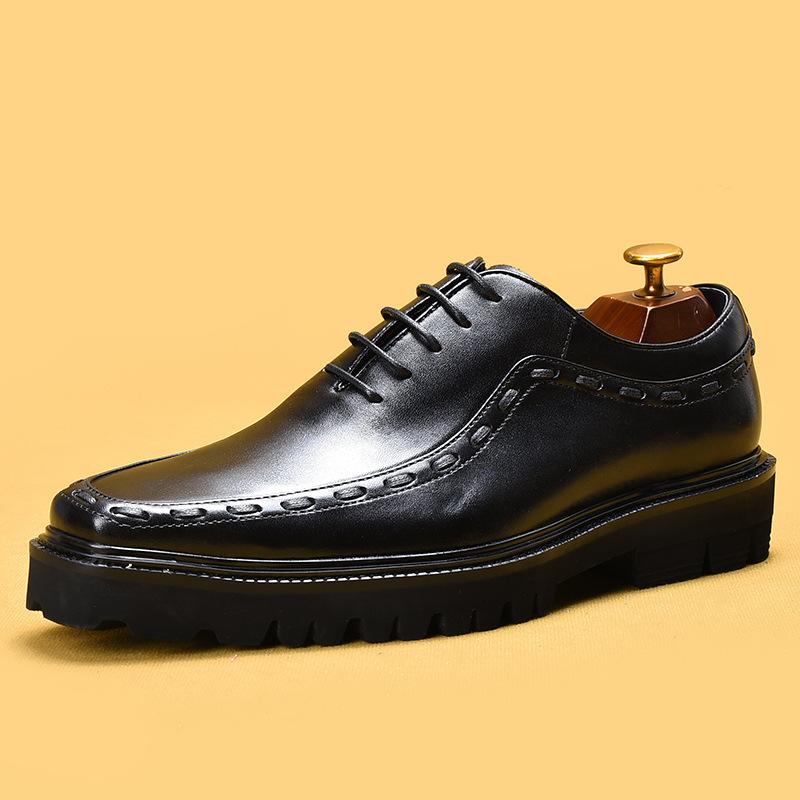 British Oxford Shoes Square Toe Platform Shoes