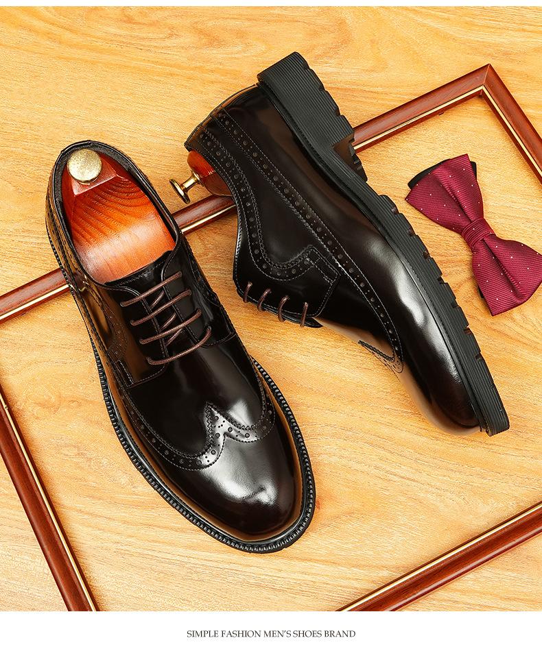 Brock Carved Leather Shoes