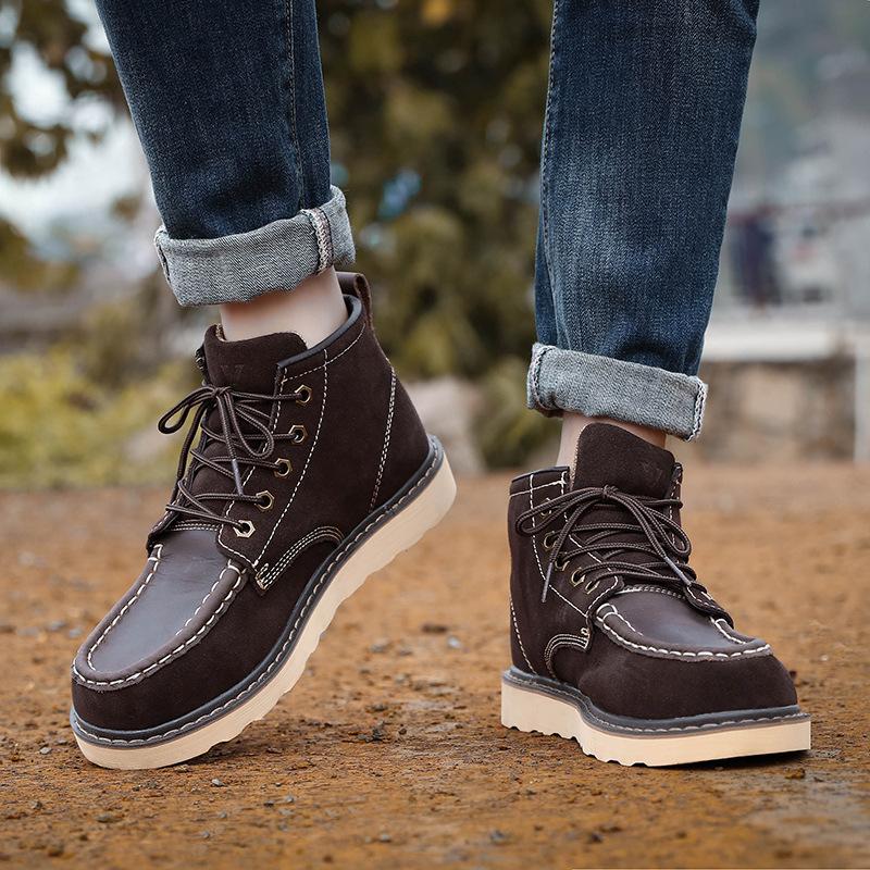 Men's Leather Lace-Up Fashionable Ankle Boots