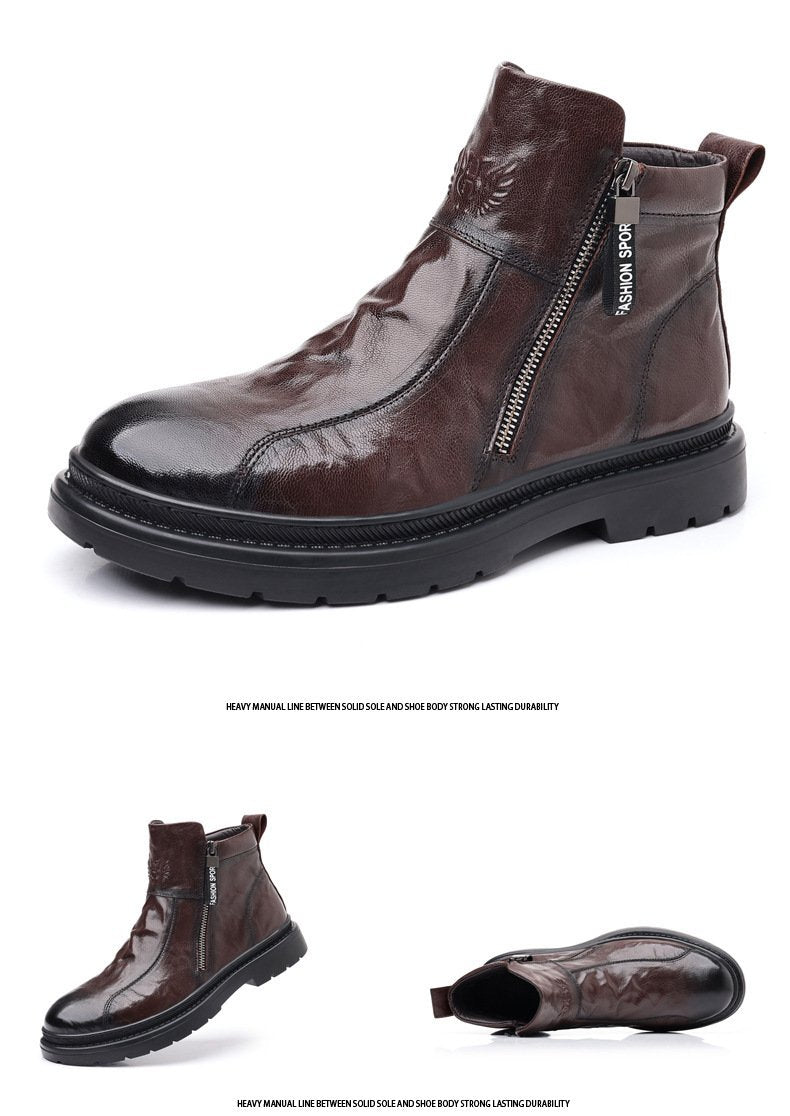 Warm Breathable Leather Boots