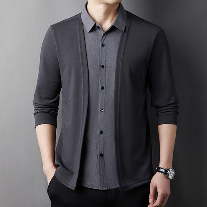 D4282 Fake Two Piece Cardigan【Buy 2 Get Free Shipping】