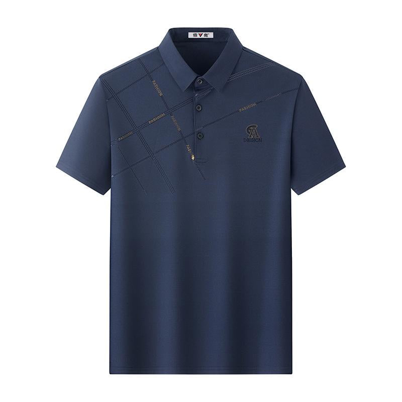 Men's Wrinkle Resistant High Stretch Ice Silk Polo Shirt - Father's Day Special