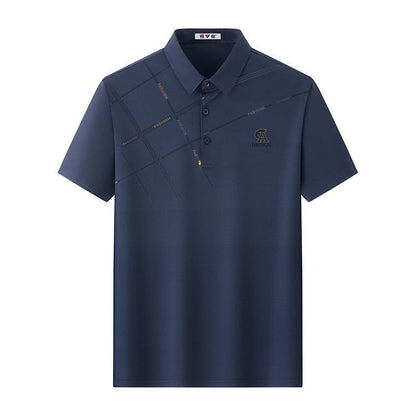 Men's Wrinkle Resistant High Stretch Ice Silk Polo Shirt - Father's Day Special