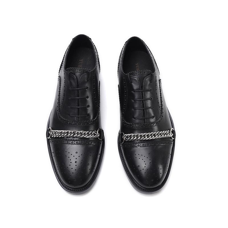 Oxford Metal Chain Handmade Leather Shoes