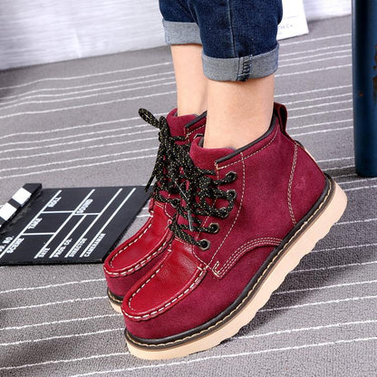 Men's Leather Lace-Up Fashionable Ankle Boots