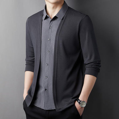 D4282 Fake Two Piece Cardigan【Buy 2 Get Free Shipping】