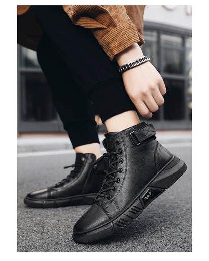 Men's High-top Casual Leather Boots