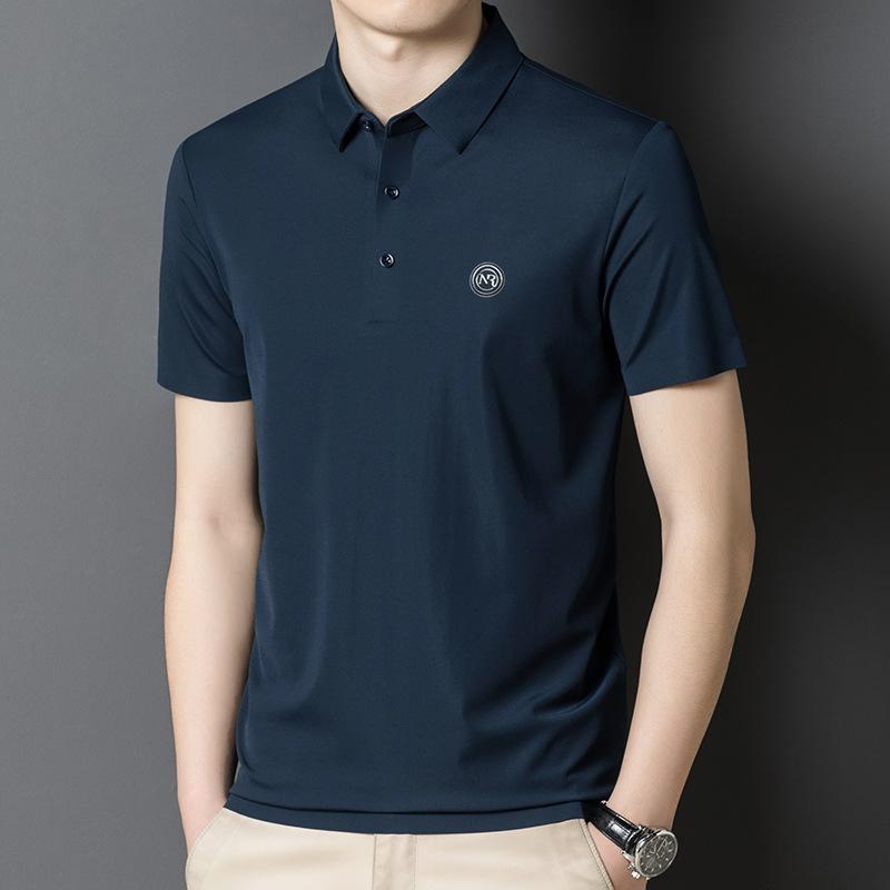2023 Summer New Ice Silk Polo Shirt-Father's Day Gift