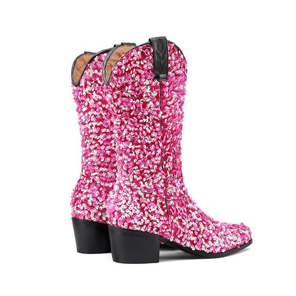 Women's Sequin Cowboy Boots