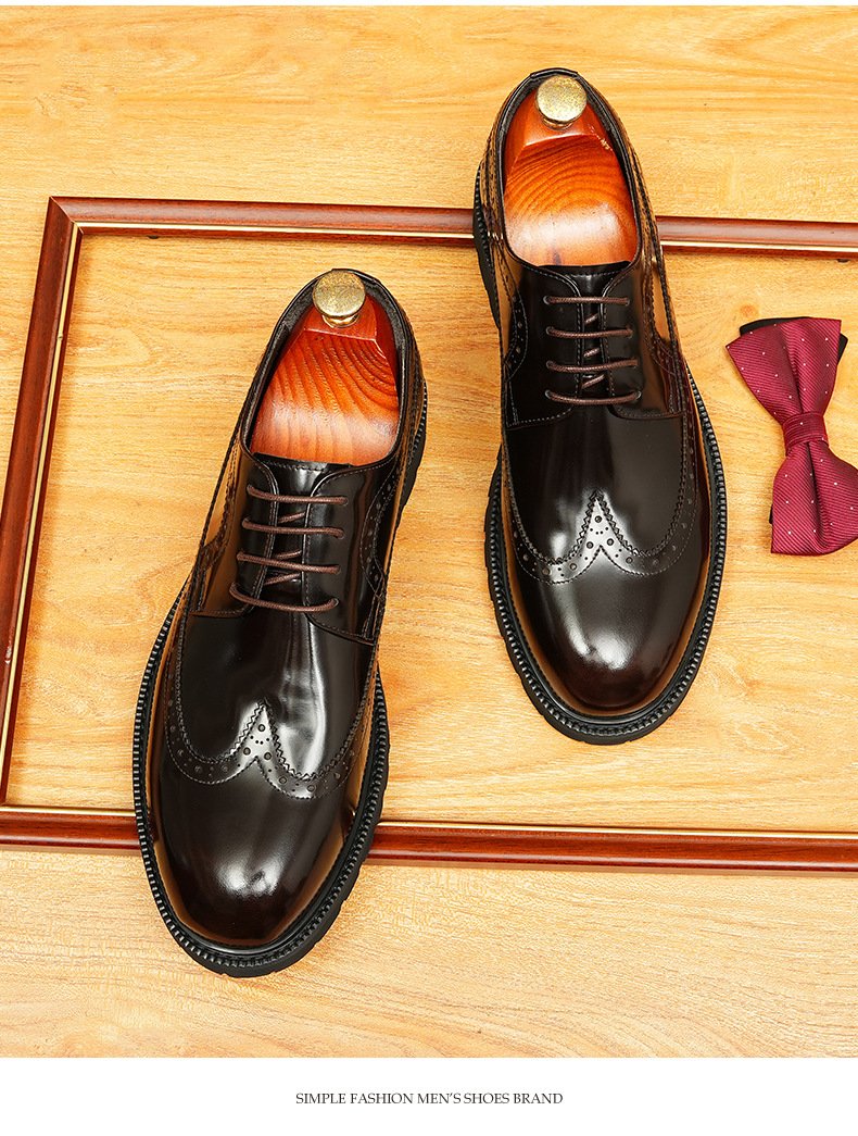 Brock Carved Leather Shoes