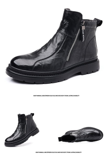 Warm Breathable Leather Boots