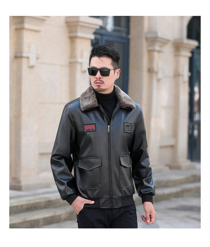 Flying Leather Jacket Male