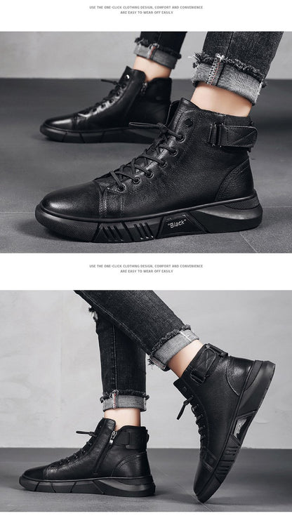 Men's High-top Casual Leather Boots