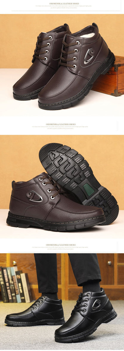 Rubber-soled Leather Shoes