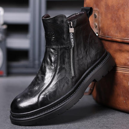 Warm Breathable Leather Boots