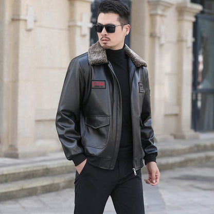 Flying Leather Jacket Male