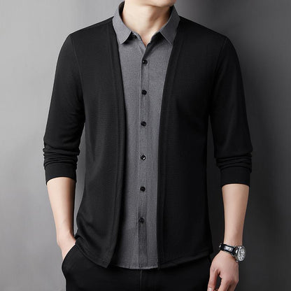 D4282 Fake Two Piece Cardigan【Buy 2 Get Free Shipping】