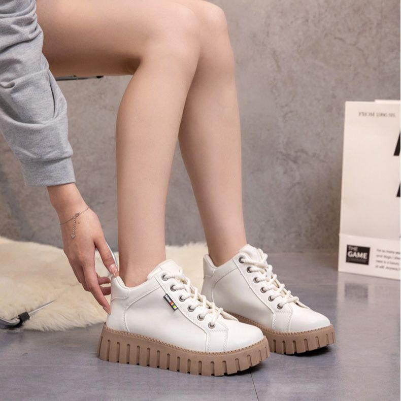 High-top White Shoes