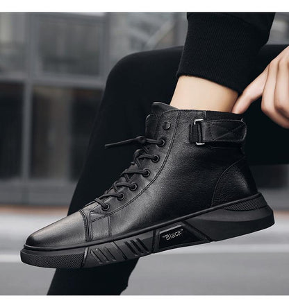 Men's High-top Casual Leather Boots