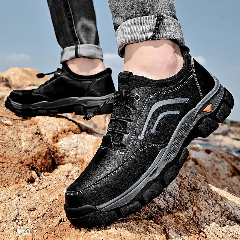 Men's Round Toe Lace-up Low-top Shoes