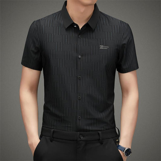 2023 Men's Ice Silk Breathable Anti-Wrinkle Business Shirt