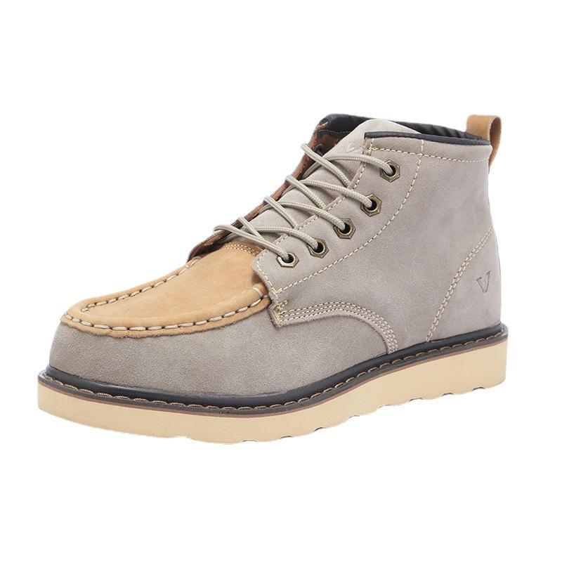 Men's Leather Lace-Up Fashionable Ankle Boots