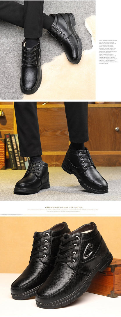 Rubber-soled Leather Shoes