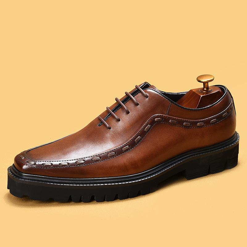 British Oxford Shoes Square Toe Platform Shoes