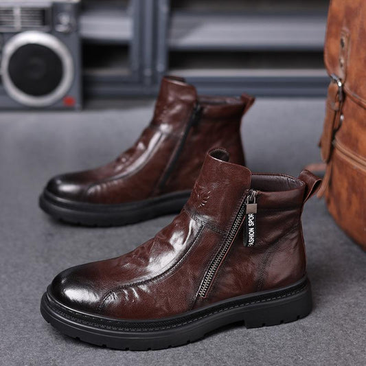 Warm Breathable Leather Boots