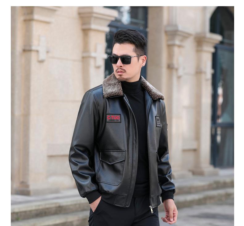 Flying Leather Jacket Male