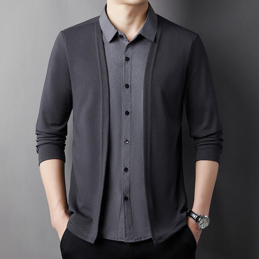 D4282 Fake Two Piece Cardigan【Buy 2 Get Free Shipping】