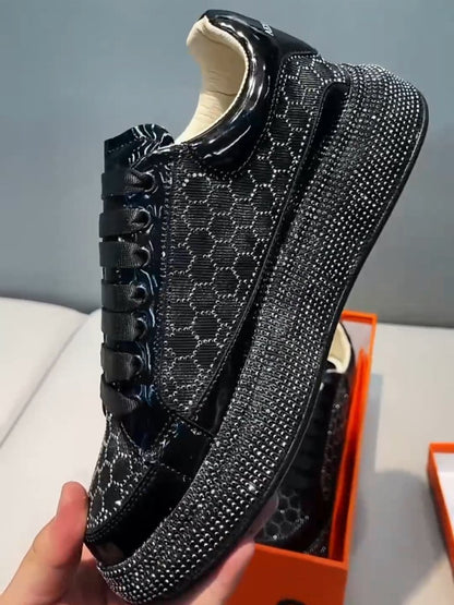 Men's casual diamond sneakers