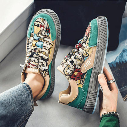 N0612 2024 Summer New Style Printed Street Fashion Canvas Casual Shoes