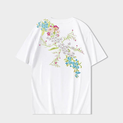 N0703 Summer new embroidered loose T-shirt