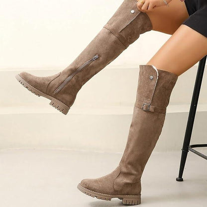 Warm Lamb Wool Knee High Boots