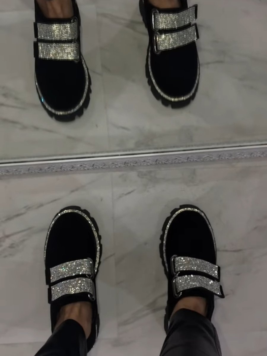 Velcro Rhinestone Shoes