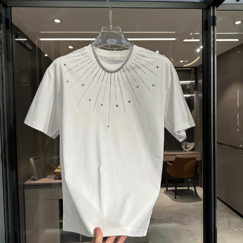 D5242 New Summer Rhinestone T-shirt