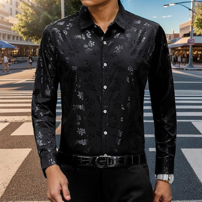 N0815 New Men's Fashion Thin Shirt