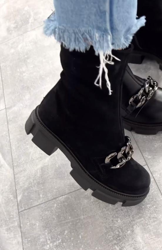 Chain personalized short boots