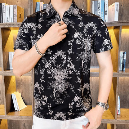 N0620 High-end luxury fashion printed T-shirt