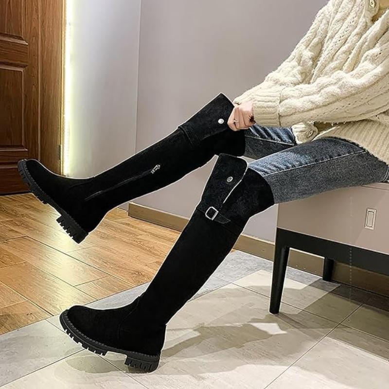 Warm Lamb Wool Knee High Boots