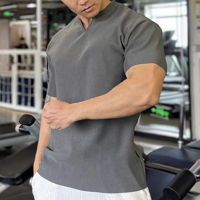 🎁Hot Sale 50% OFF⏳Men's V-Neck Short Sleeve Muscle Athletic Workout T-Shirts