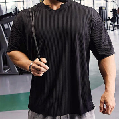 🎁Hot Sale 50% OFF⏳Men's V-Neck Short Sleeve Muscle Athletic Workout T-Shirts