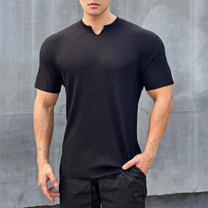 🎁Hot Sale 50% OFF⏳Men's V-Neck Short Sleeve Muscle Athletic Workout T-Shirts