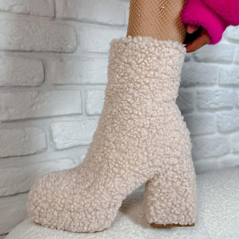 Plush Platform Boots