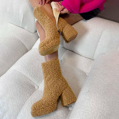 Plush Platform Boots